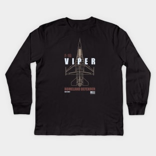 F-16 Viper Kids Long Sleeve T-Shirt